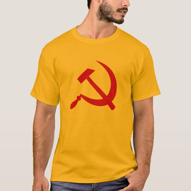 Le T-shirt (rouge) des hommes de marteau et de (Devant)