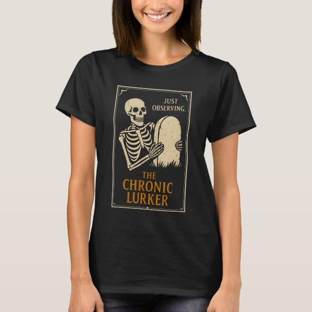 Le T-Shirt Squelette Lurker Chronique | Gothique D (Devant)