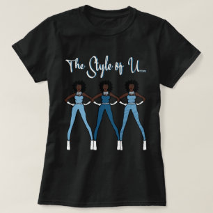 Le T-shirt Style de U (Topaz Bleu)