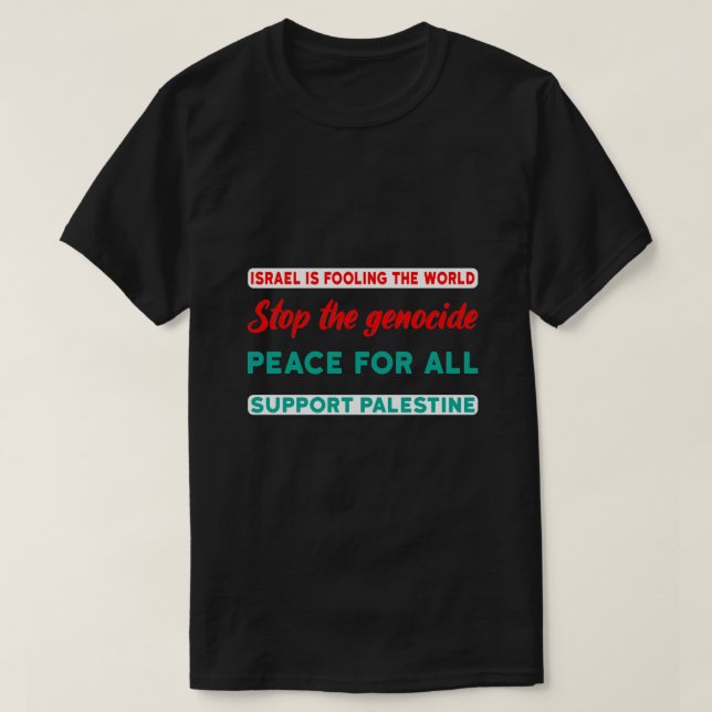 le t-shirt support palestine de la journée interna (Design devant)
