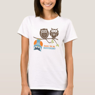 Le t-shirt T-Shirt Cartoon de la Chouette mignonne