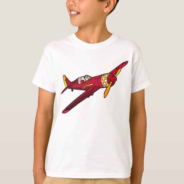 Le T-shirt vintage de l'enfant plat rouge (Devant)