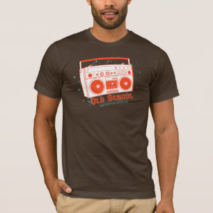 Le T-shirt vintage des hommes de boombox de