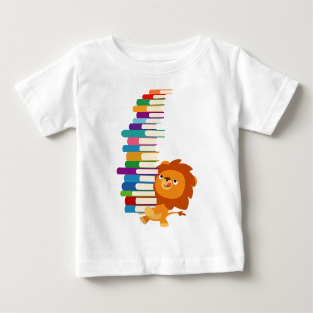 Le T-shirt vorace de bébé de lecteur (lion de (Devant)