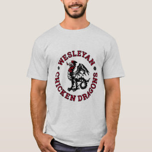 Le T-shirt wesleyen des hommes de dragons de