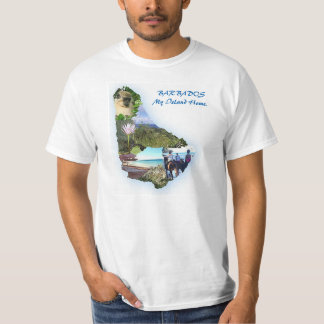 Le T-shirt XL des hommes de carte des Barbade