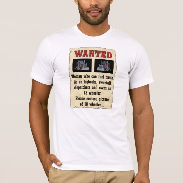 Le T-shirts d'affiche Recherchée de femme et sue (Devant)