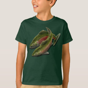 Le T-shirts de l'enfant de saumon de Coho de