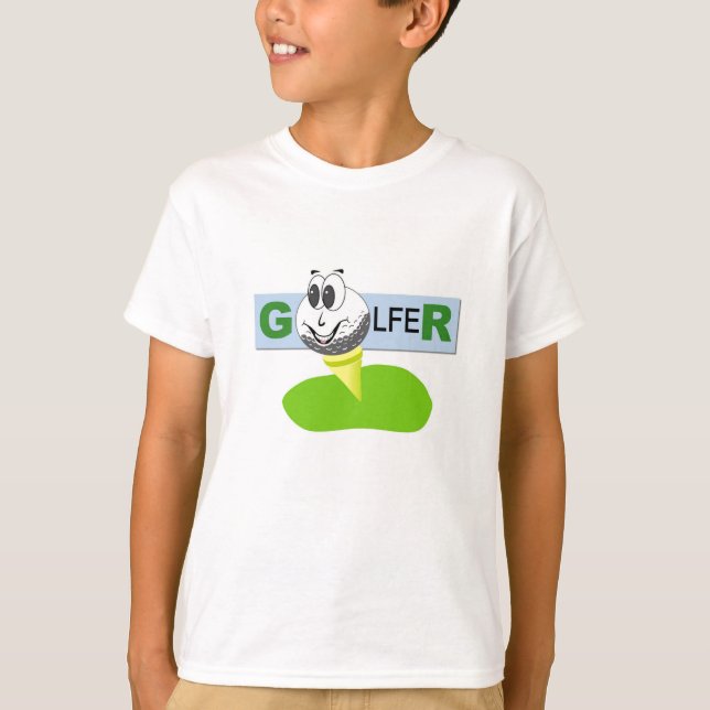 Le T-shirts des garçons de conception de golfeur (Devant)