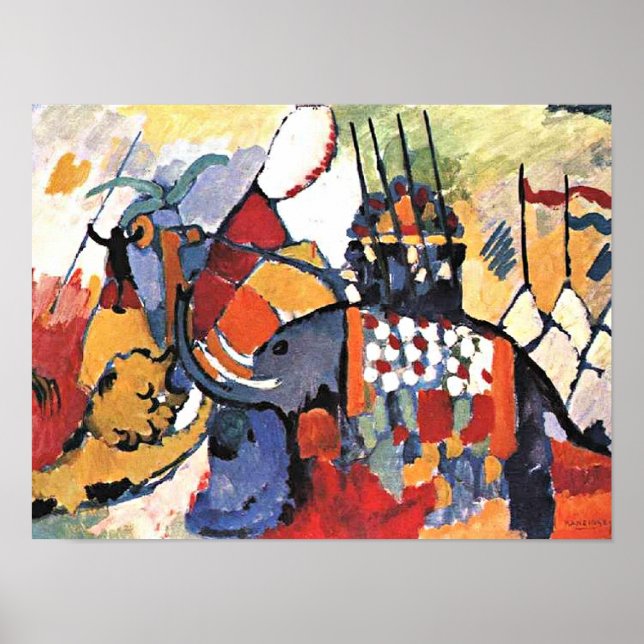 Le tableau animalier de Kandinsky, L'Éléphant, (Devant)