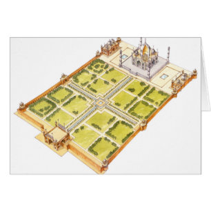 Le Taj Mahal. Adra Inde. Tombe et jardins