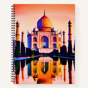 Le Taj Mahal contre le Sunset Sky Journal