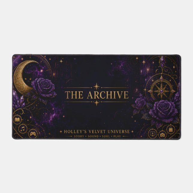 Le Tapis de Bureau Gaming Archive Gothique Céleste (Recto)