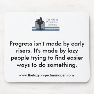 Le tapis de souris paresseux de chef de projet