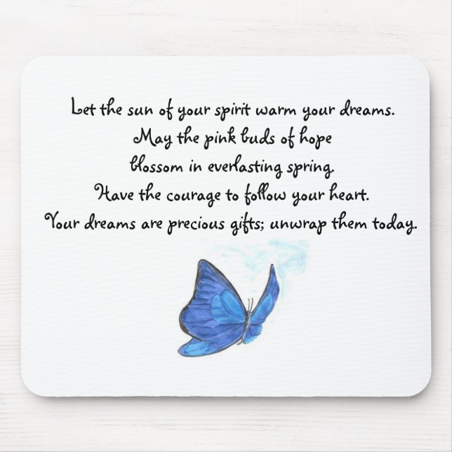 Le tapis de souris sûr de papillon (Devant)