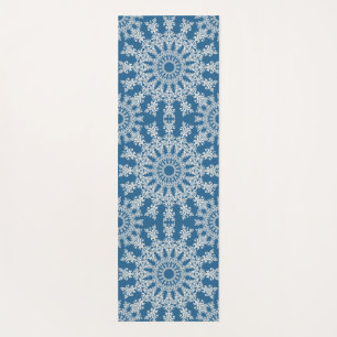 Le tapis de yoga de mandala bleu