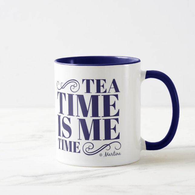 Le temps de thé est moi tasse de temps - marine (Droite)