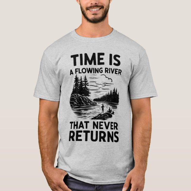 Le temps est une rivière qui coule" T-shirt design (Devant)