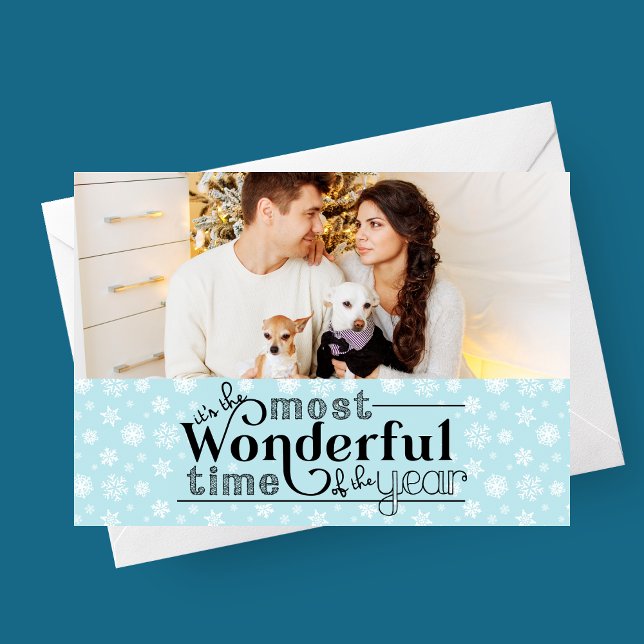 Le temps le plus merveilleux de l'année Carte phot (Most Wonderful Time of the Year Photo Christmas Card | Winter Season Photo Card | Holiday Card)