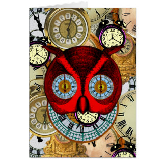 Le temps pilote la carte vierge d'horloges