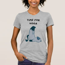 Le temps pour le chat Yoga t-shirt mignon