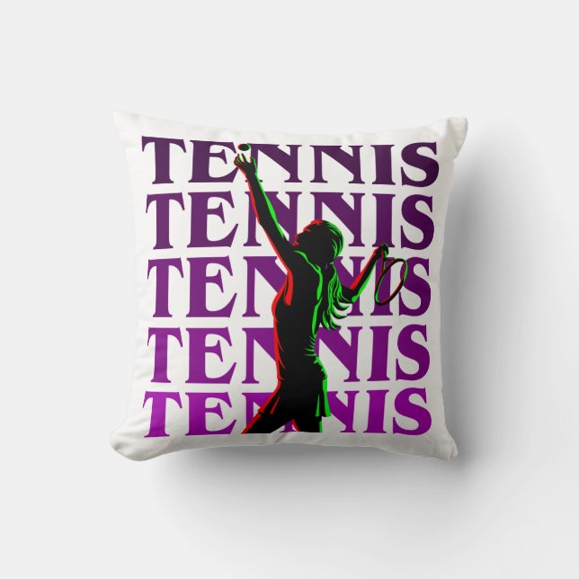 Le tennis des femmes de coussin 1 lumière pourpre (Recto)