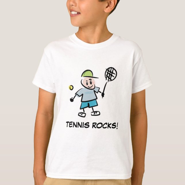 Le tennis vêtx pour le T-shirt de garçons des (Devant)