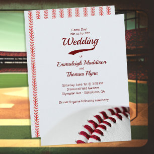 Le Thème de baseball Invitations de mariage