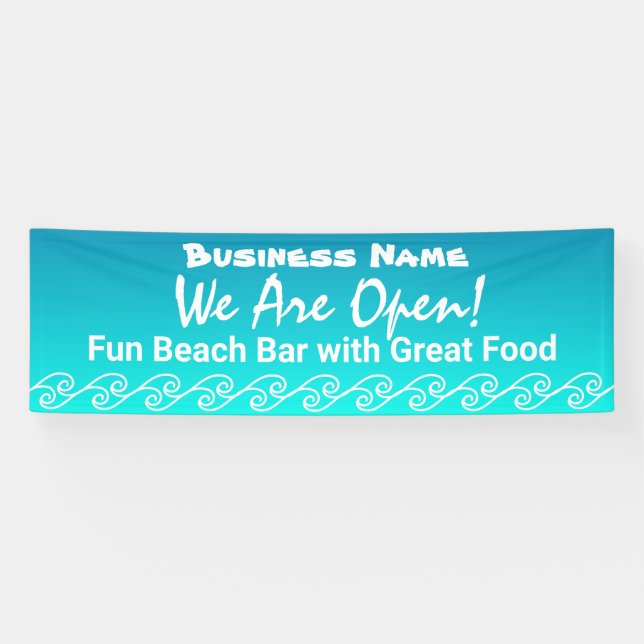 Le thème de la plage réouvre la bannière américain (Horizontal)