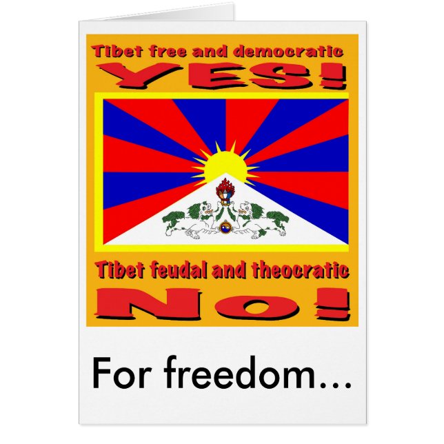 Le Thibet libre et démocratique, pour la liberté… (Devant)