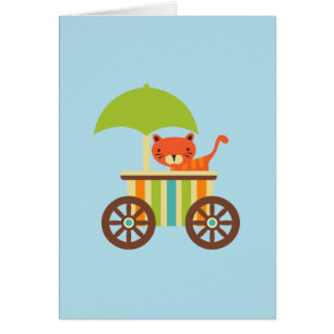 Le tigre de bébé mignon sur le chariot de crème