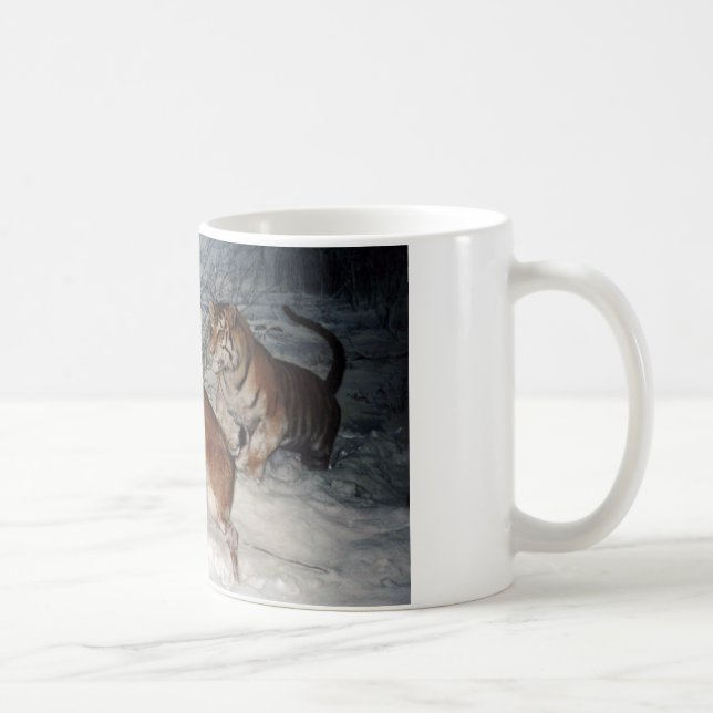 Le tigre pourchasse la tasse de café de cerf (Droite)