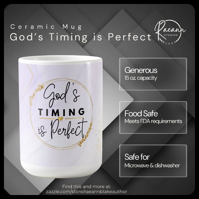 Le Timing de Dieu est une Mug en céramique parfait (Créateur téléchargé)