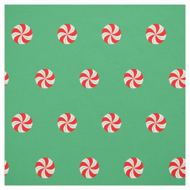 Le tissu de bonbons de menthe rouge et verte (Échantillon)