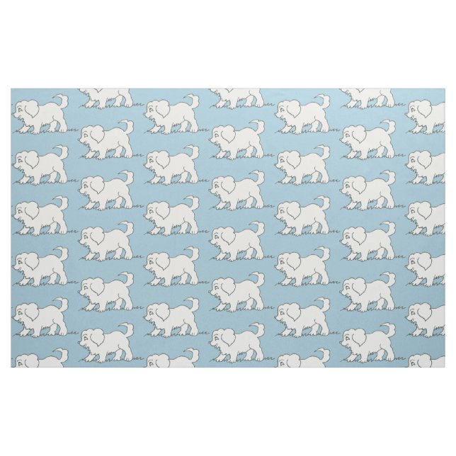 Le tissu de chiot de Tom (Fat Quarter)
