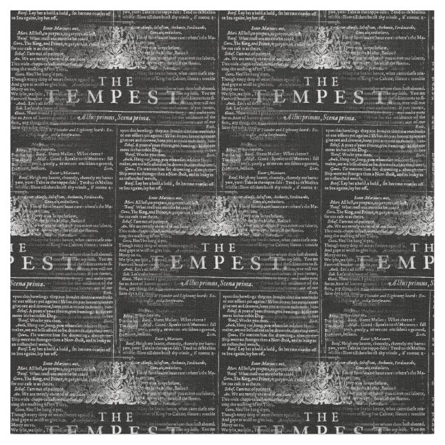 Le tissu de jeu de Shakespeare de tempête (Fermer)