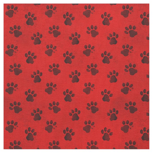 Le tissu des Empreintes de pattes de chiens de cha (Fermer)