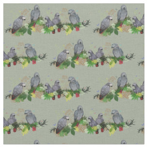 Le tissu du Parti du perroquet gris africain (kaki