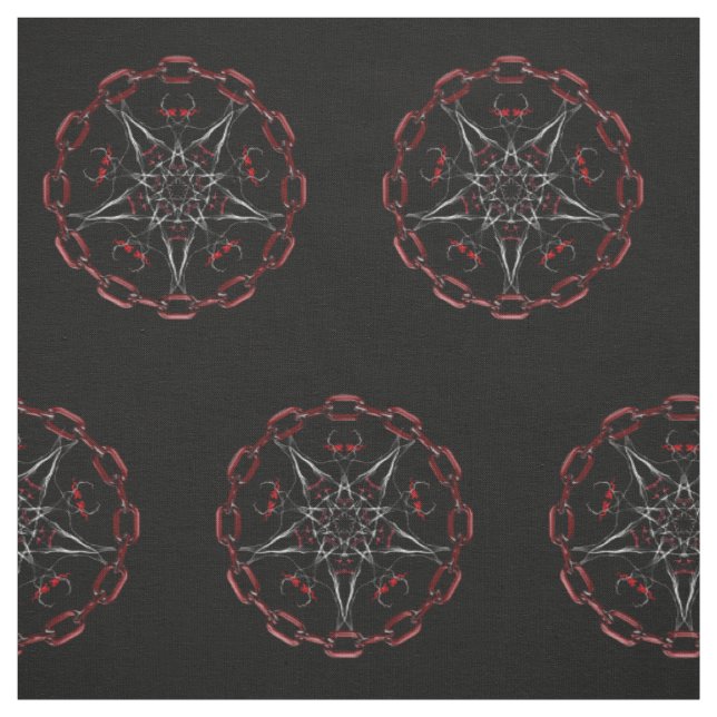 Le tissu Star Pentacle Pagan de Lucifer (Échantillon)
