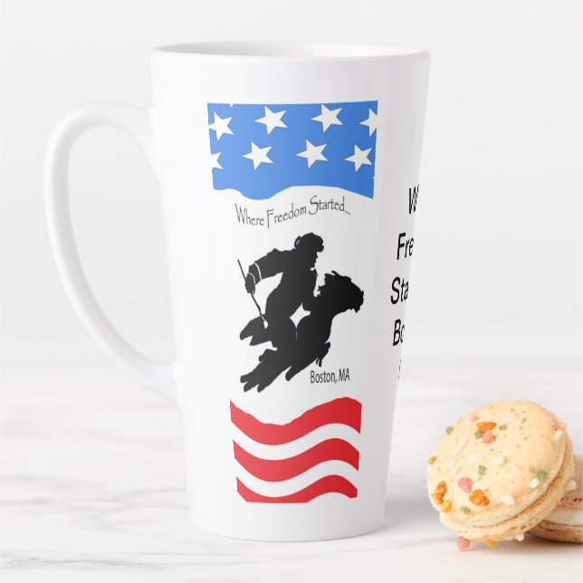 Le tour de Latte Freedom Mug de Paul Revere (En situation)