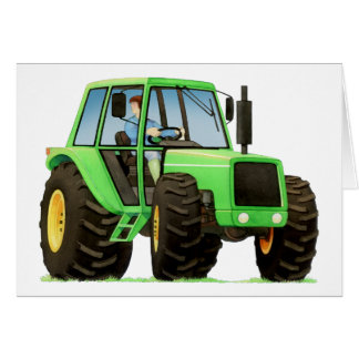 Le tracteur vert de l'enfant