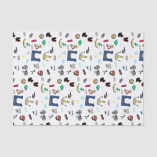 Le triathlon gribouille le papier de soie de soie