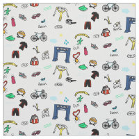 Le triathlon gribouille le tissu