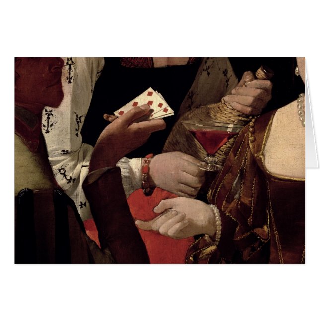 Le tricheur avec l'as des diamants, détail de (Devant horizontal)