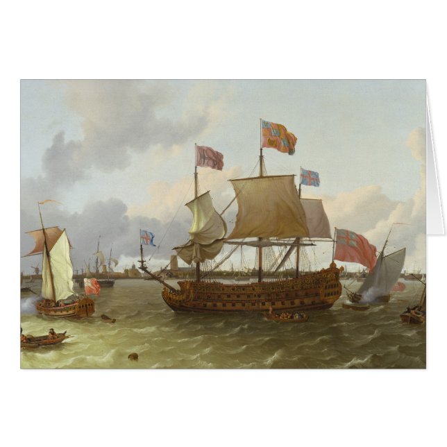 Le Trois-Maître "Britannia" à Rotterdam, 1698 (Devant horizontal)