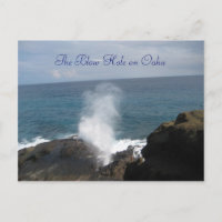 Le trou de souffle sur la carte postale d'Oahu