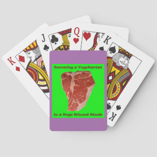 Le végétarien a manqué des cartes de jeu de