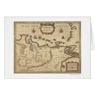 Le Venezuela par la carte de Hondius - 1630