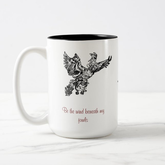 Le vent sous mon chien de taureaux Mug (Gauche)