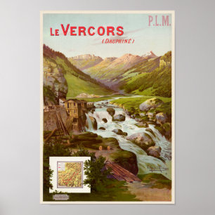 Le Vercors France Poster vintage 1898